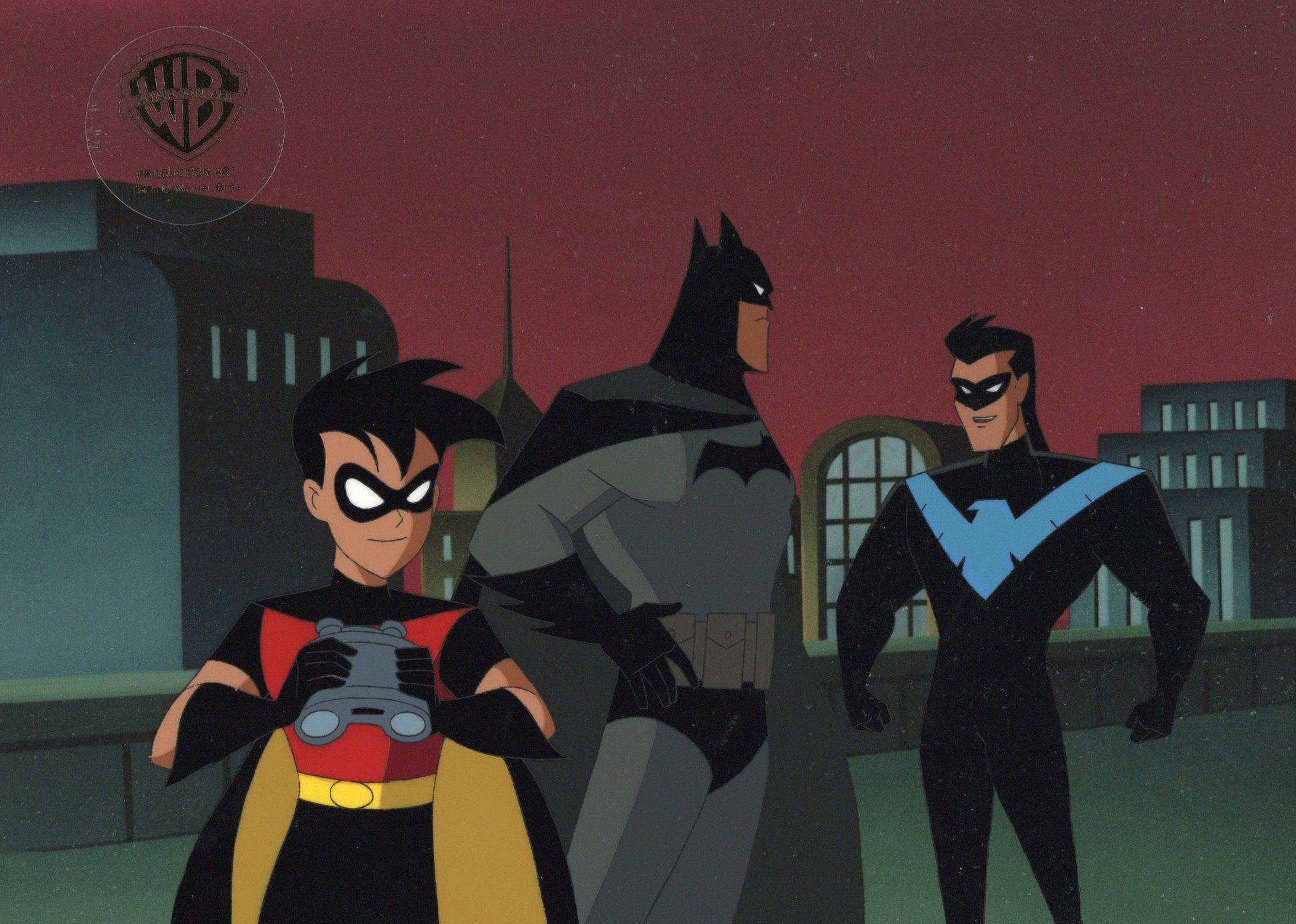 The New Batman Adventures Original Production Cel: Batman, Robin, Nightwing - Art by DC Comics Studio Artists