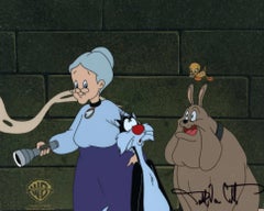 Silvestre y Piolín Misterios Original Cel: Abuela, Silvestre, Piolín, Héctor