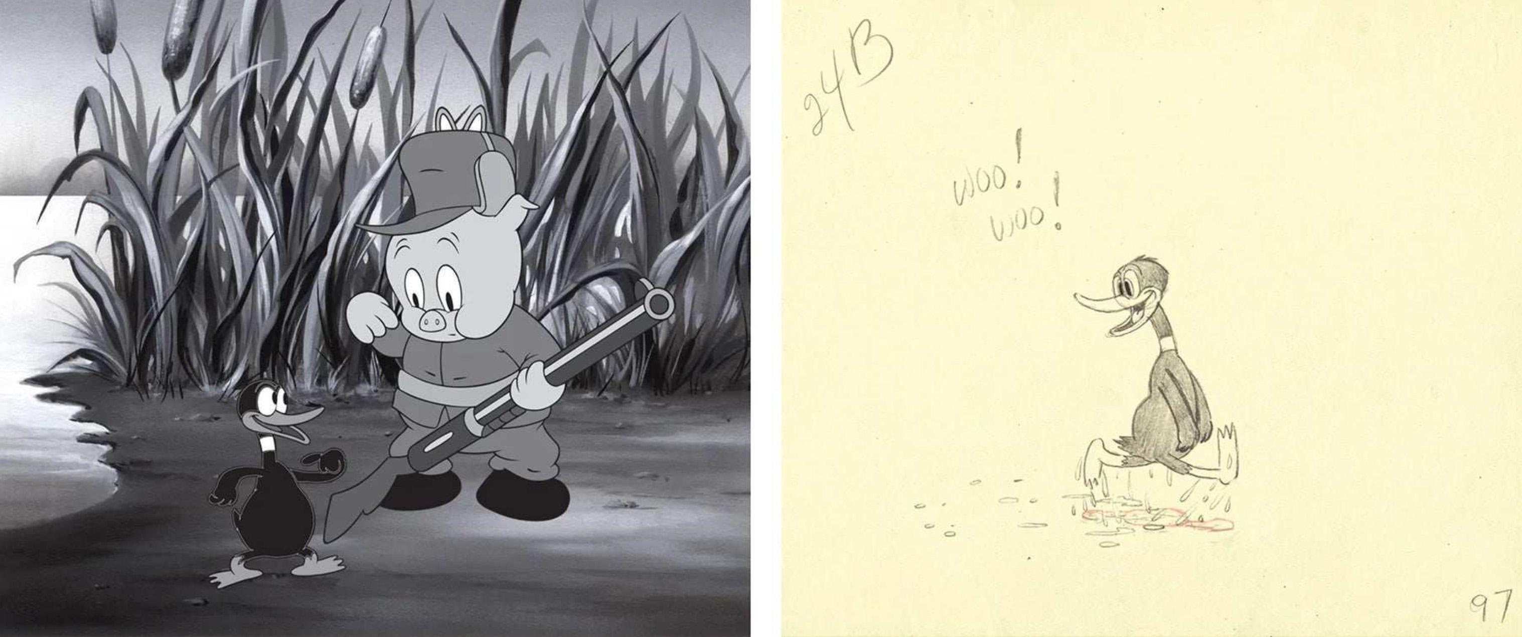 Wow! Wow! Deluxe Cel Diptychon in limitierter Auflage – Art von Bob Clampett