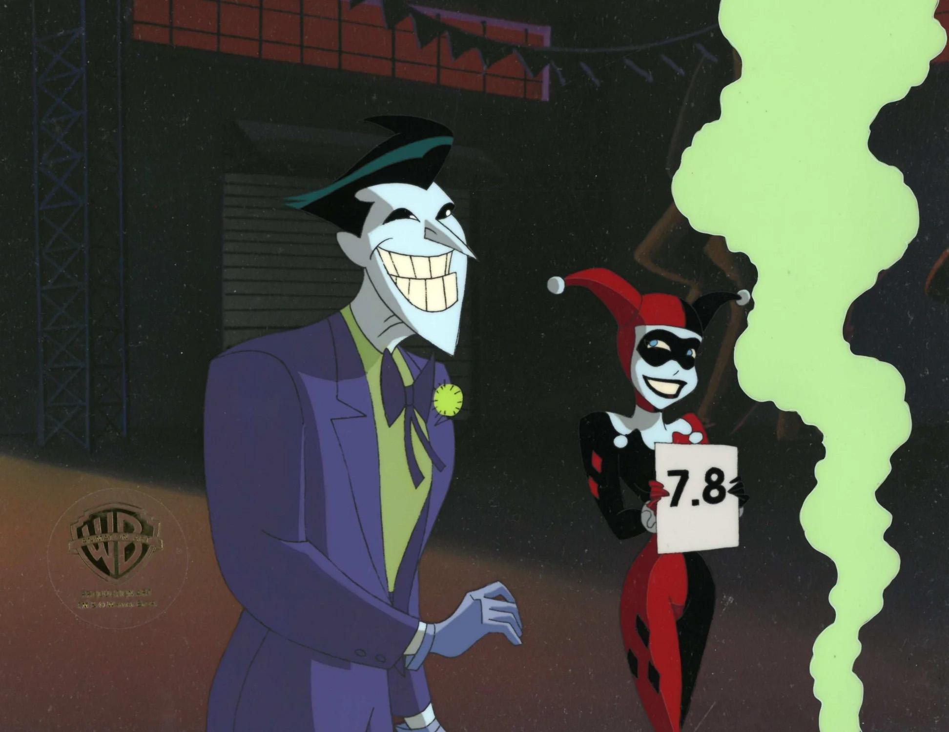 The New Batman Adventures Original Production Cel: Joker and Harley Quinn - Art by DC Comics Studio Artists