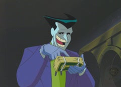 The New Batman Adventures Original Production Cel With Matching Drawing: Joker