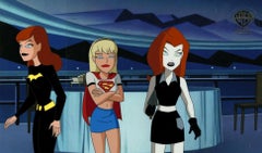 The New Batman Adventures Original Production Cel: Batgirl, Supergirl, Ivy