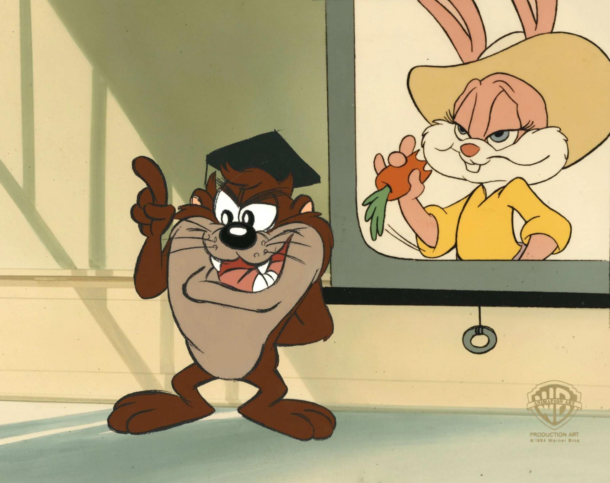 Tiny Toons Original Production Cel: Taz and Babs Bunny - Art by Warner Bros. Studio Artists
