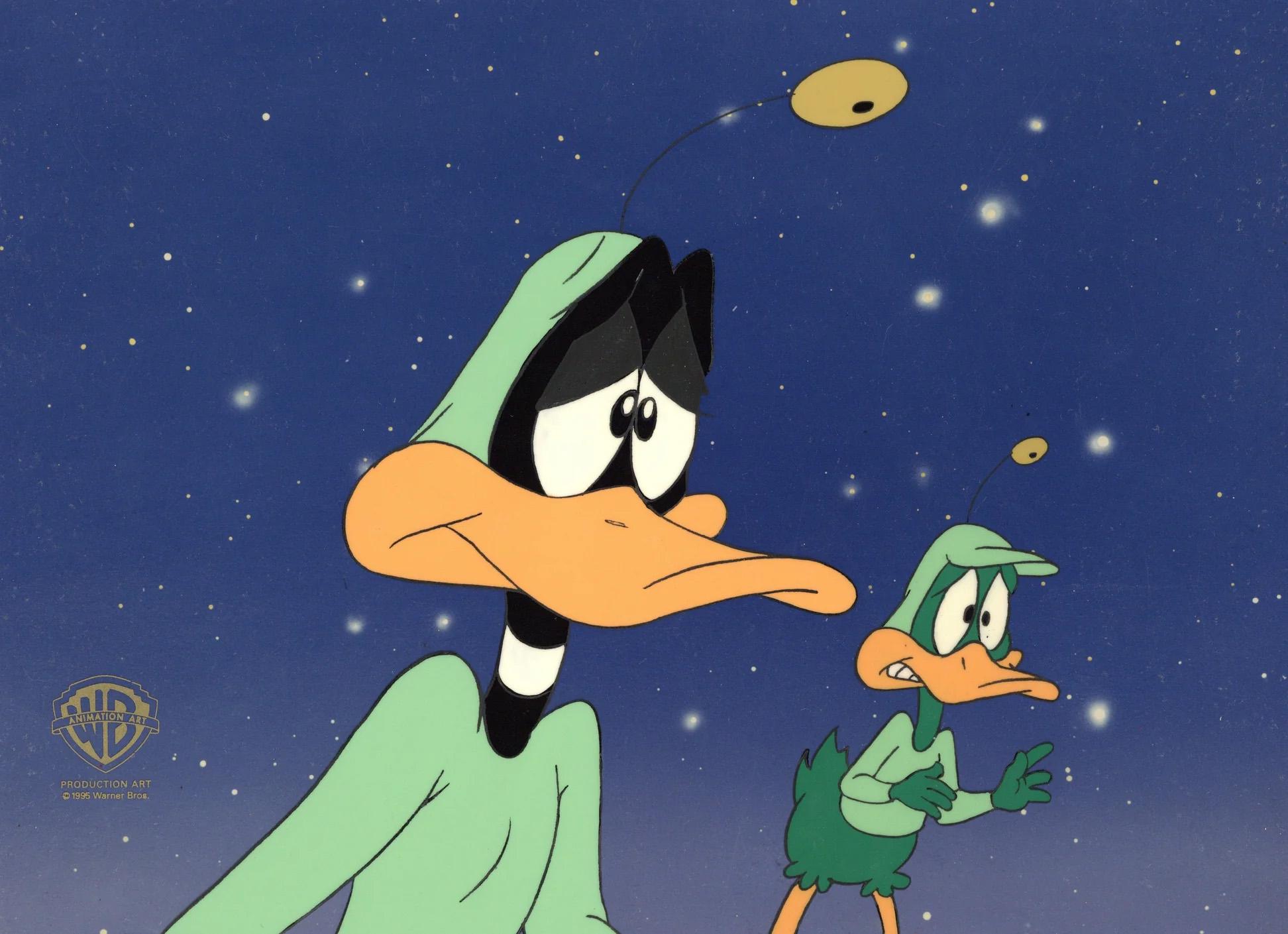 Tiny Toons Adventures Original Production Cel: Duck Dodgers and Duck Dodgers Jr. - Art by Warner Bros. Studio Artists