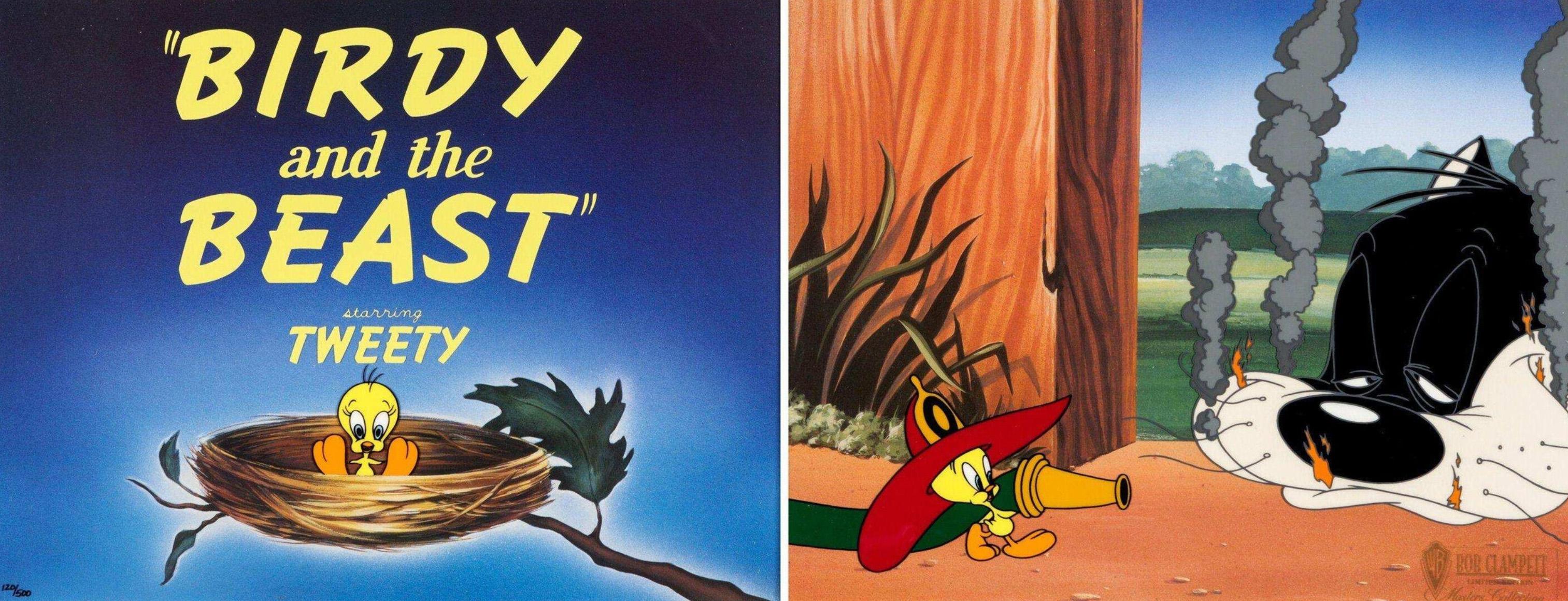 Birdy And The Beast Pair of Limited Edition Cels - Art by Bob Clampett