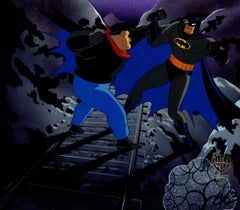 Batman The Animated Series Original Production Cel: Batman fighting Thug