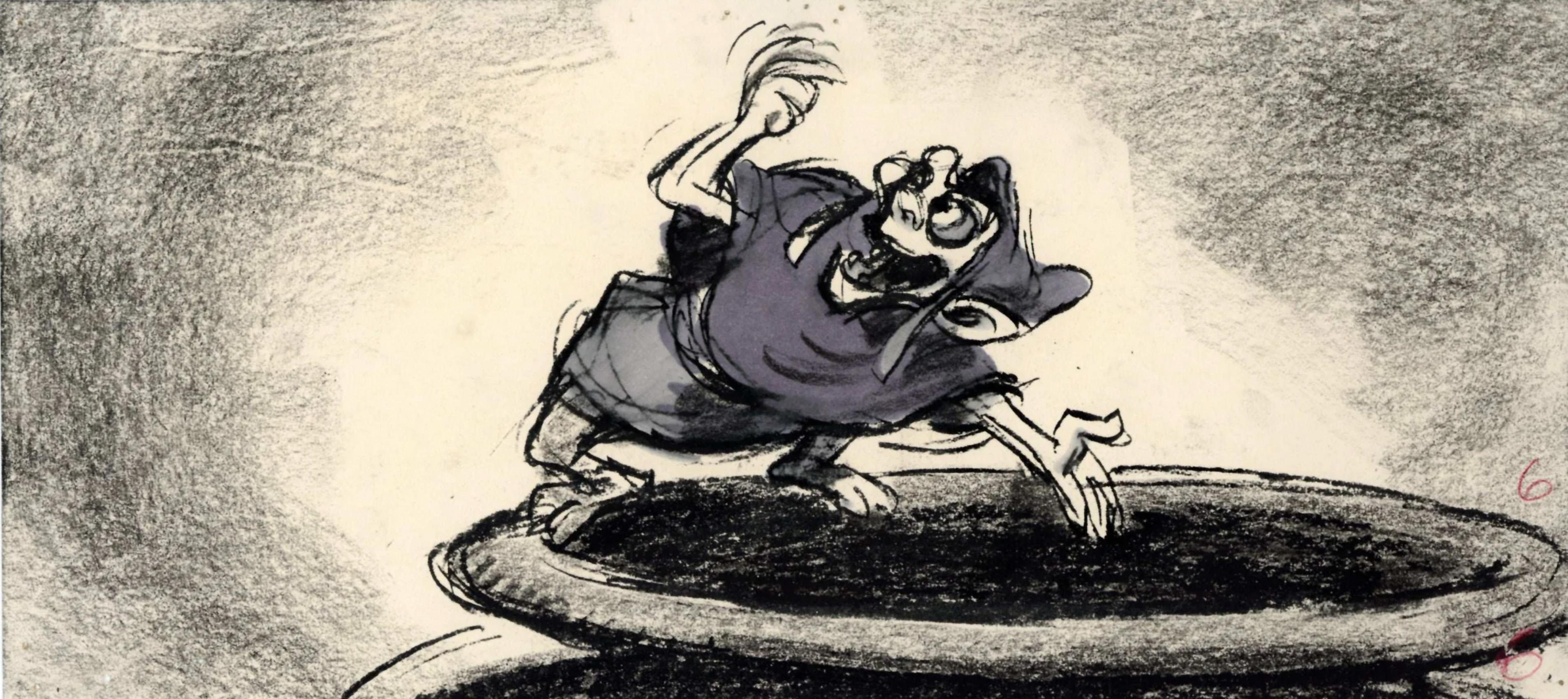 The Black Cauldron Storyboard Drawing: Creeper - Art by Walt Disney Studio Artists