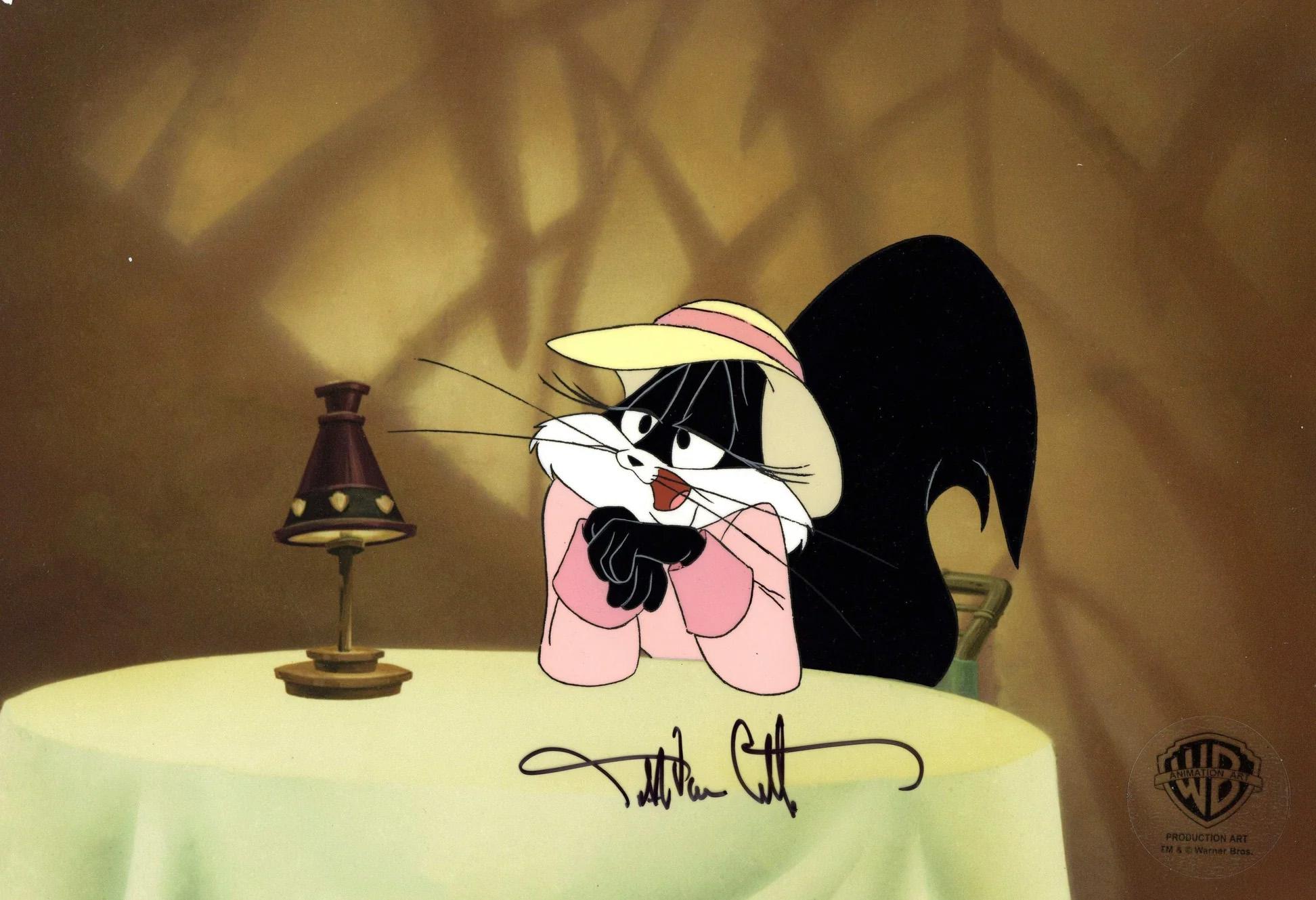 Looney Tunes Original Production Cel Signed By Darrell Van Citters: Penelope - Art by Warner Bros. Studio Artists
