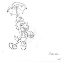 Jiminy Cricket Original Production Drawing #111 Hand-Signed by Preston Blair