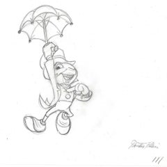 Jiminy Cricket - Dessin de production d'origine #111 signé à la main par Preston Blair