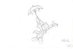 Used Jiminy Cricket Original Production Drawing #75 Hand-Signed by Preston Blair