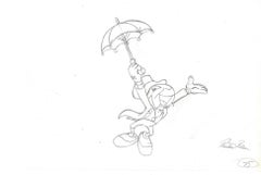 Vintage Jiminy Cricket Original Production Drawing #75 Hand-Signed by Preston Blair