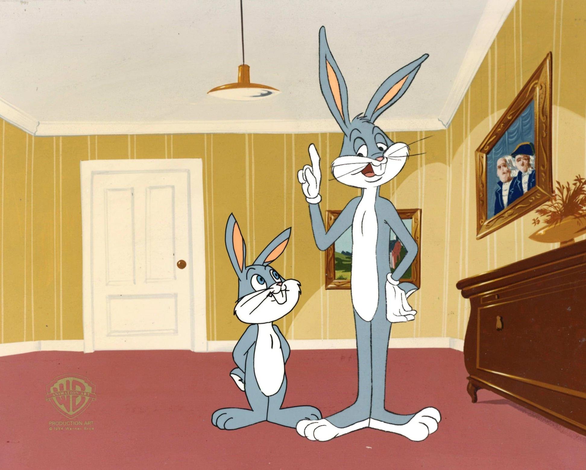 Looney Tunes Original Production Cel: Bugs Bunny and Clyde Bunny - Art by Looney Tunes Studio Artists