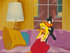 Vintage Looney Tunes Original Production Cel: Daffy Duck and Melissa Duck