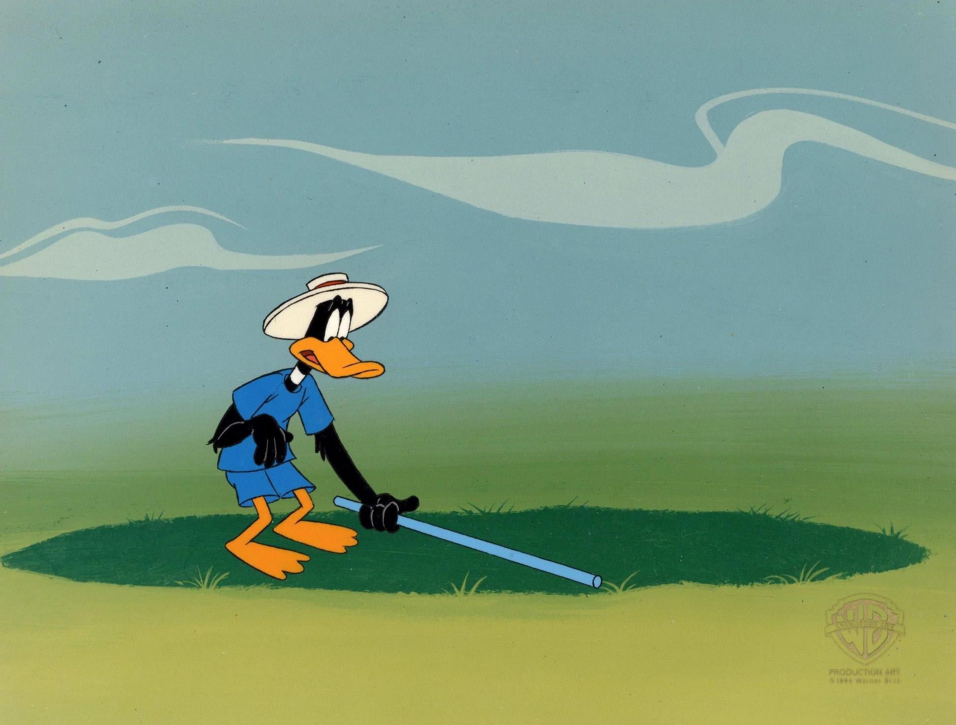 Looney Tunes Original Production Cel: Daffy Duck - Art by Looney Tunes Studio Artists