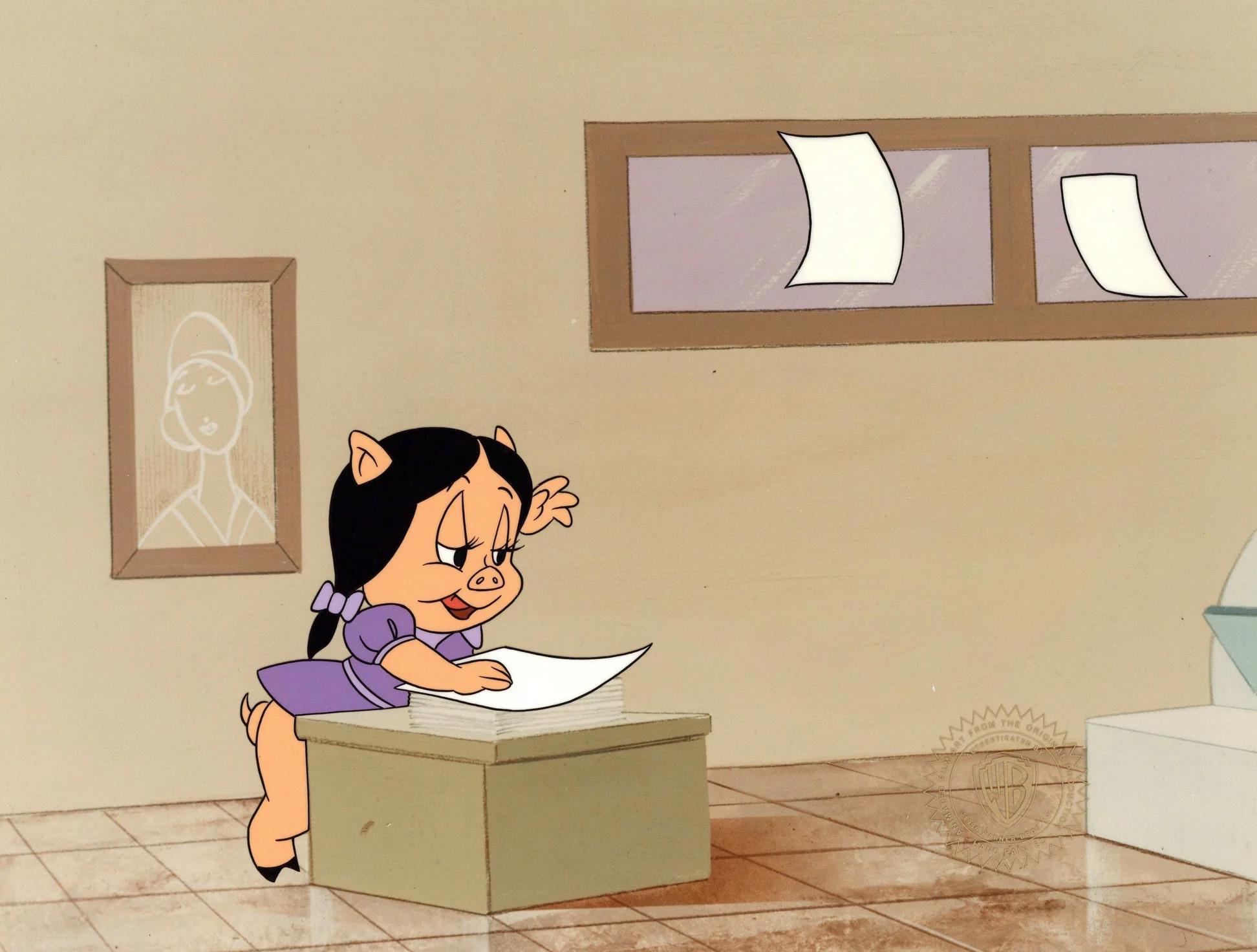 Looney Tunes Original Production Cel: Petunia Pig - Art by Looney Tunes Studio Artists