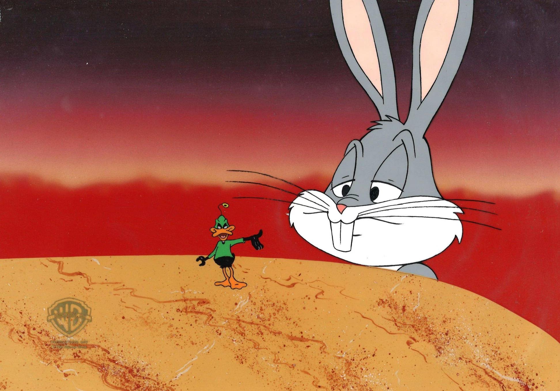 Looney Tunes Original Production Cel: Bugs Bunny and Duck Dodgers - Art by Warner Bros. Studio Artists