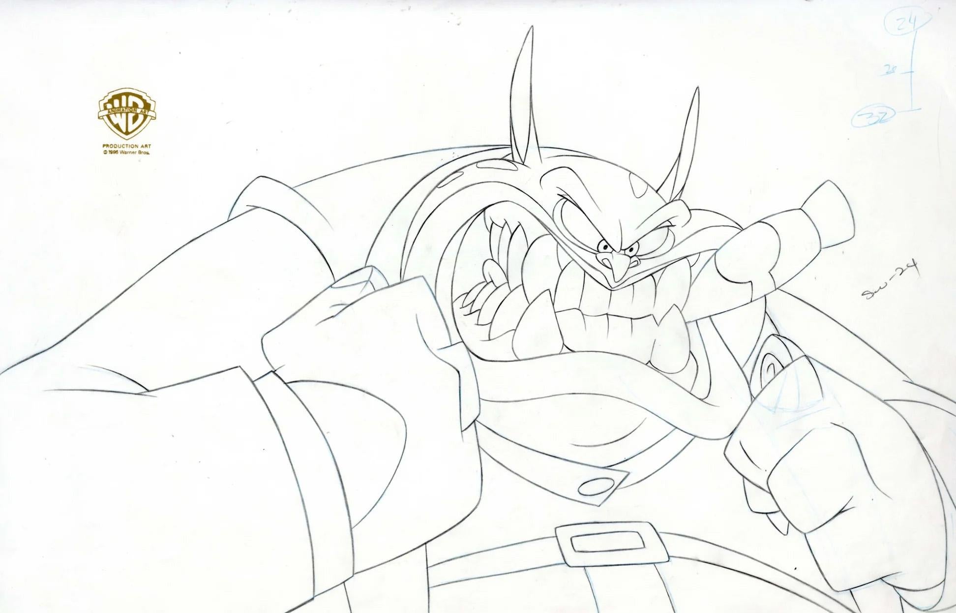 Space Jam Original Production Drawing: Swackhammer - Art by Warner Bros. Studio Artists