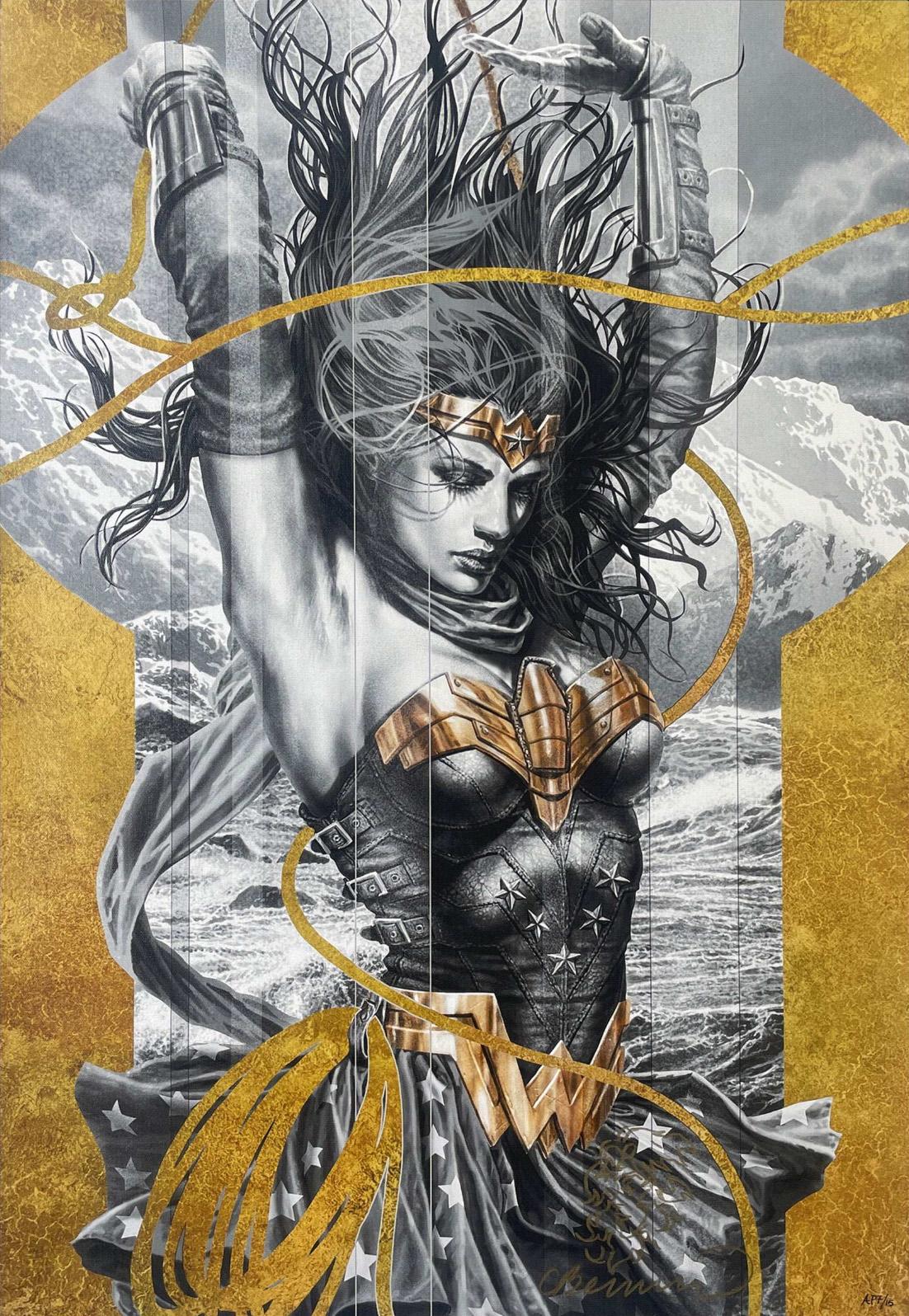Wonder Woman Black and Gold signed and remarqued by Lee Bermejo - Art by DC Comics Studio Artists