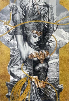 Wonder Woman Black and Gold signed and remarqued by Lee Bermejo
