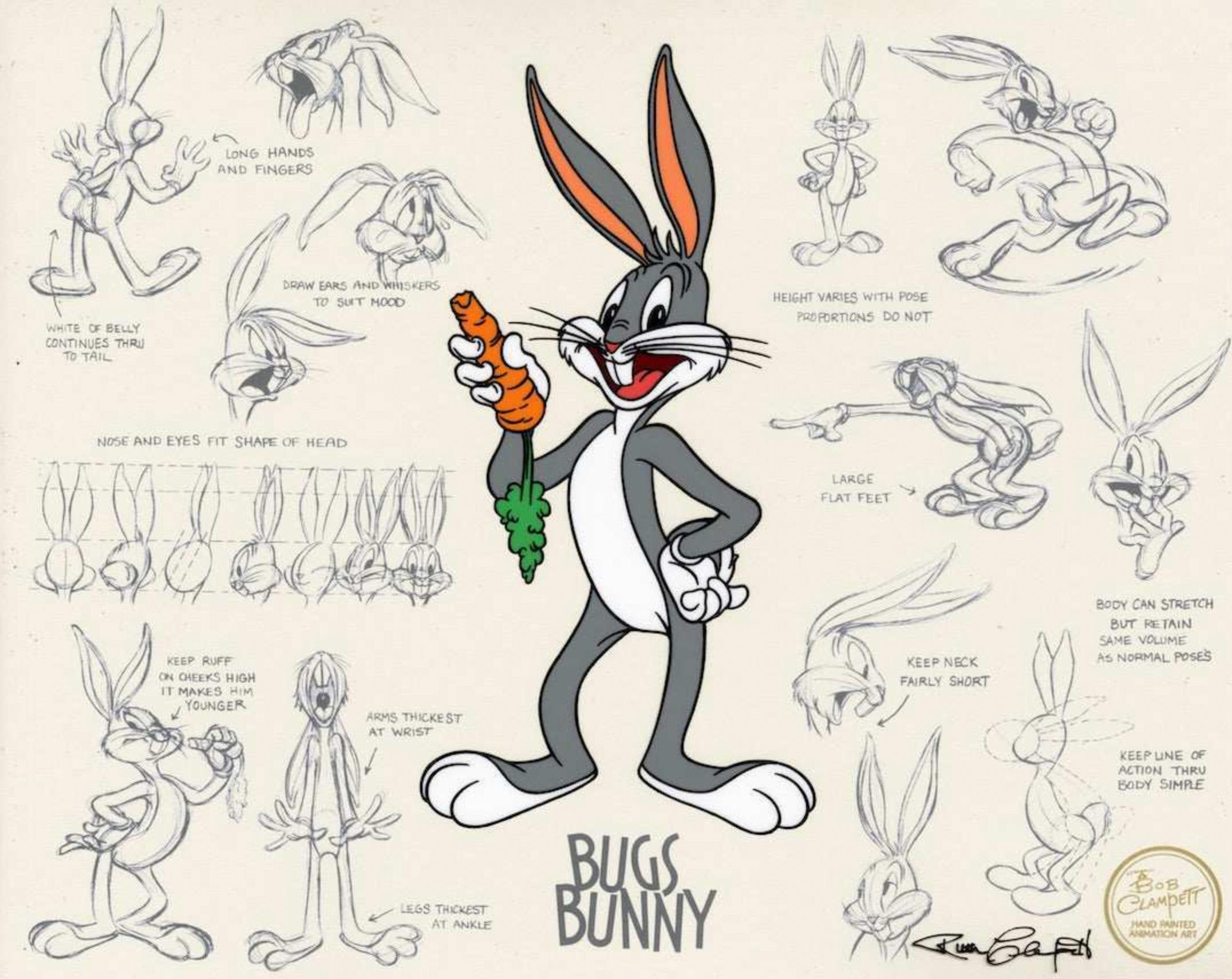 Hoja de modelo de Bugs Bunny