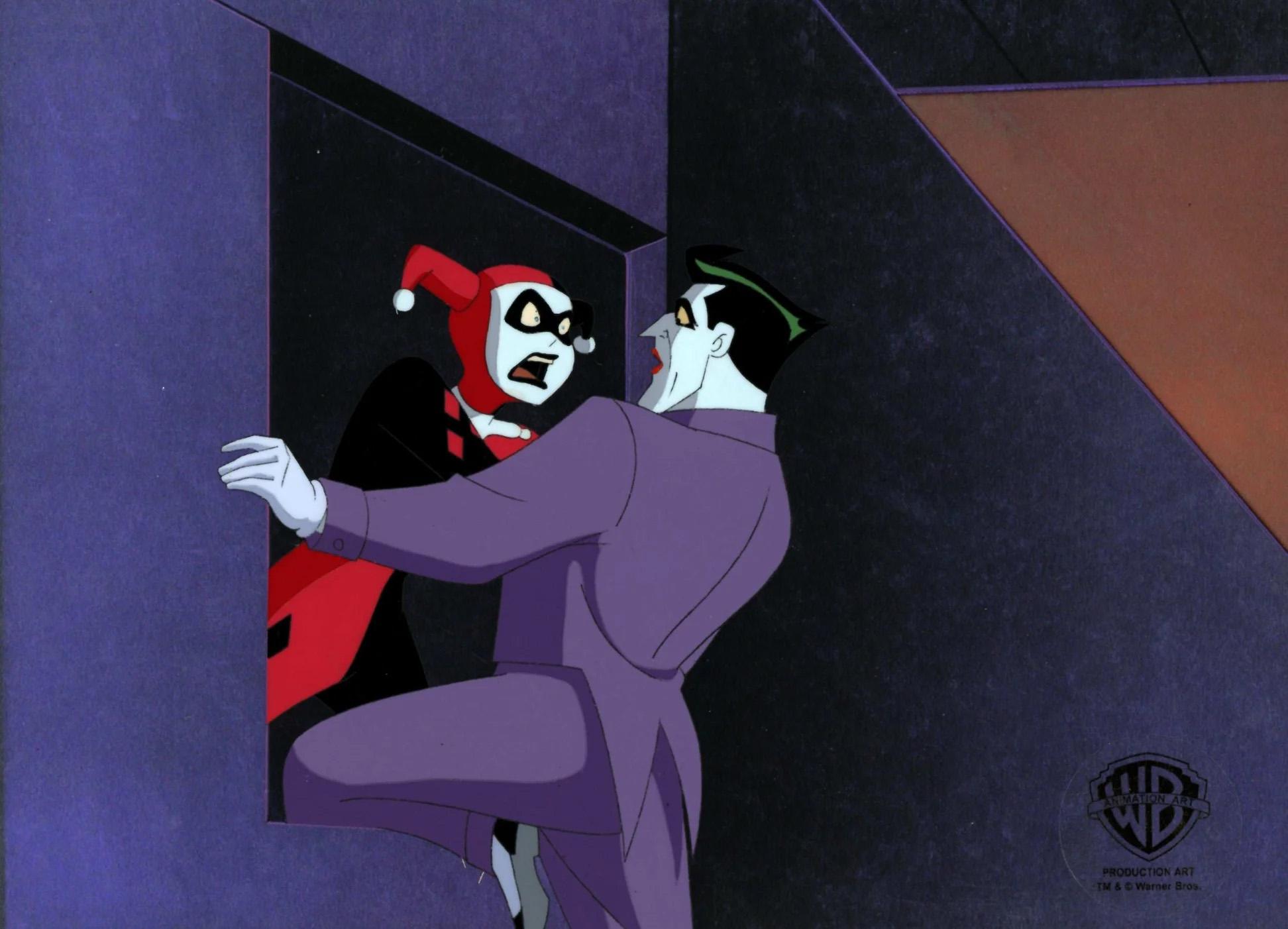 Batman The Animated Series Original Production Cel: Harley Quinn and Joker - Art by DC Comics Studio Artists