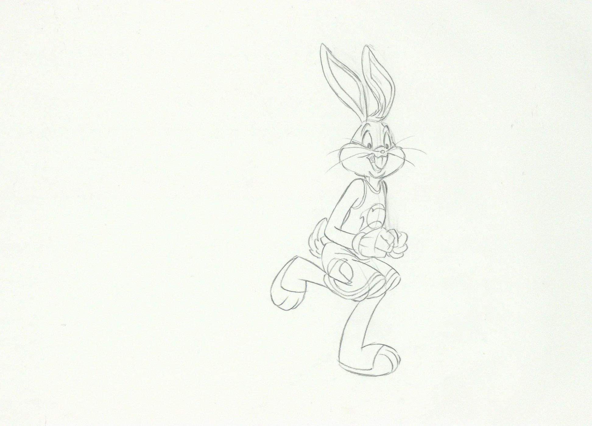 Space Jam Original Production Drawing: Bugs Bunny - Art by Looney Tunes Studio Artists