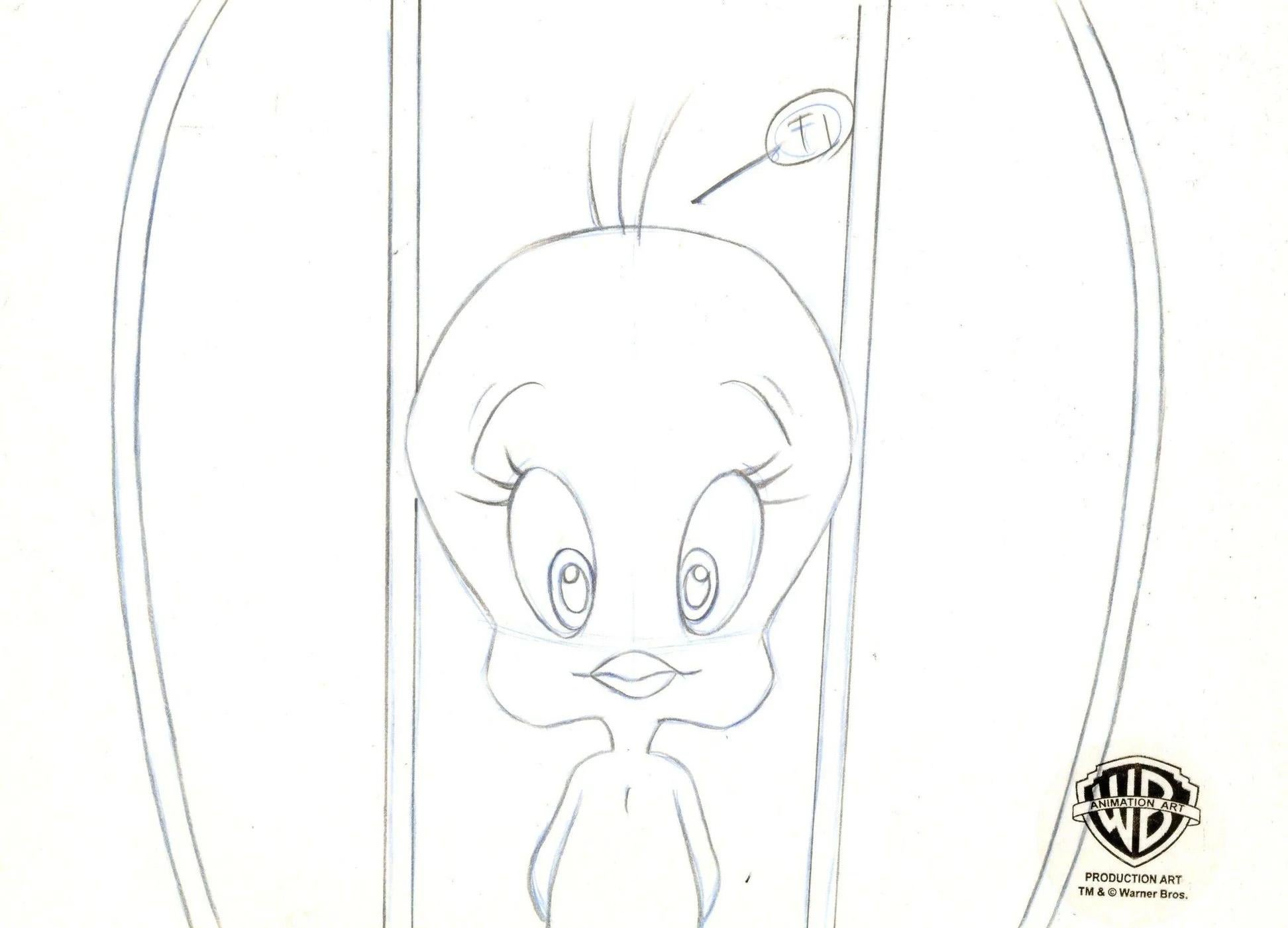 Looney Tunes Original Production Cel mit passender Zeichnung: Tweety (Pop-Art), Art, von Looney Tunes Studio Artists