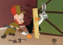 Looney Tunes Prod d'origine Cel signé par Darrel Van Citters : Bugs, Daffy, Elmer