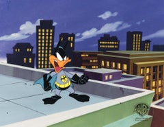 Vintage Tiny Toons Original Production Cel With Matching Drawing: Batduck