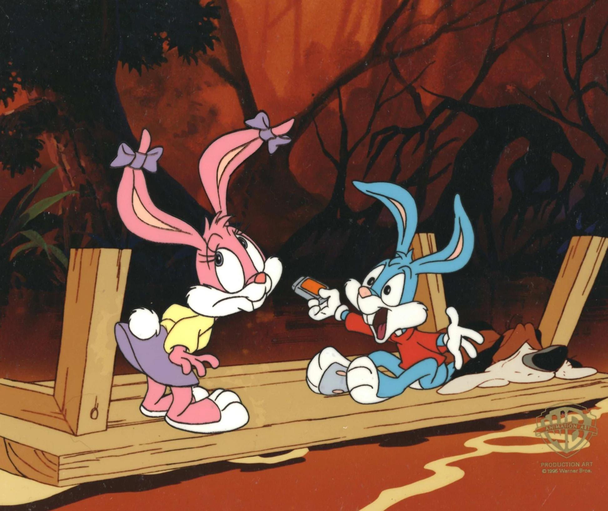 Tiny Toons Original Production Cel: Buster and Babs - Art by Warner Bros. Studio Artists