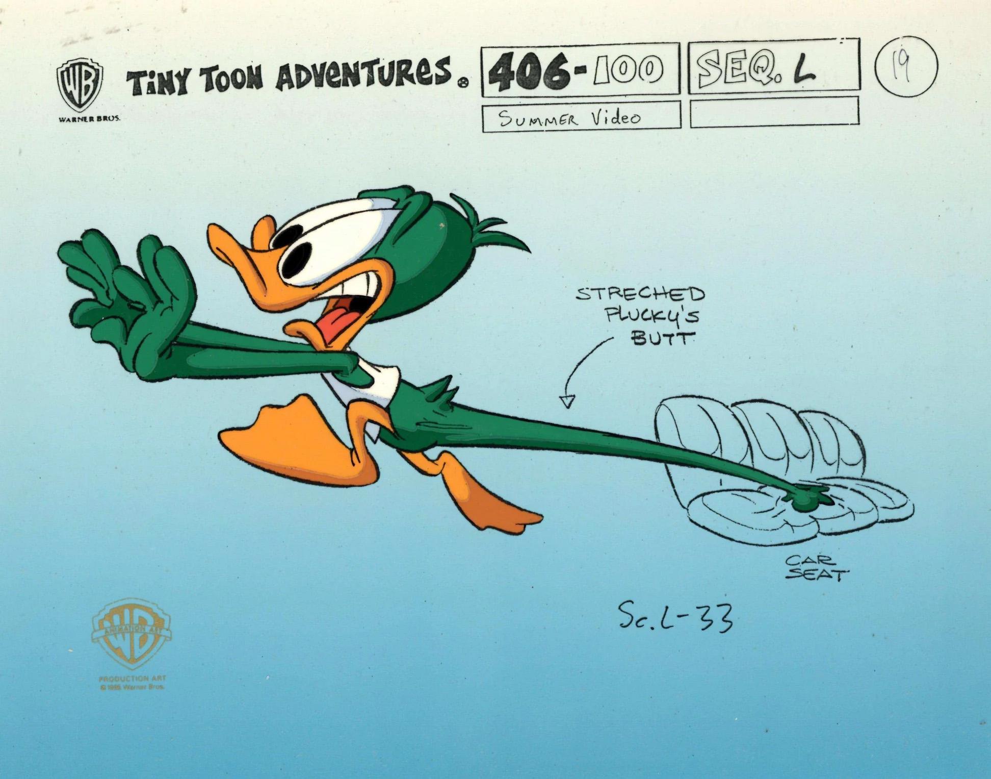 Tiny Toons Original Production Color Call Out Set: Plucky Duck - Art by Warner Bros. Studio Artists
