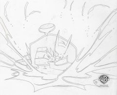 Batman Beyond Original Production Cel With Matching Drawing: Batman and Inque
