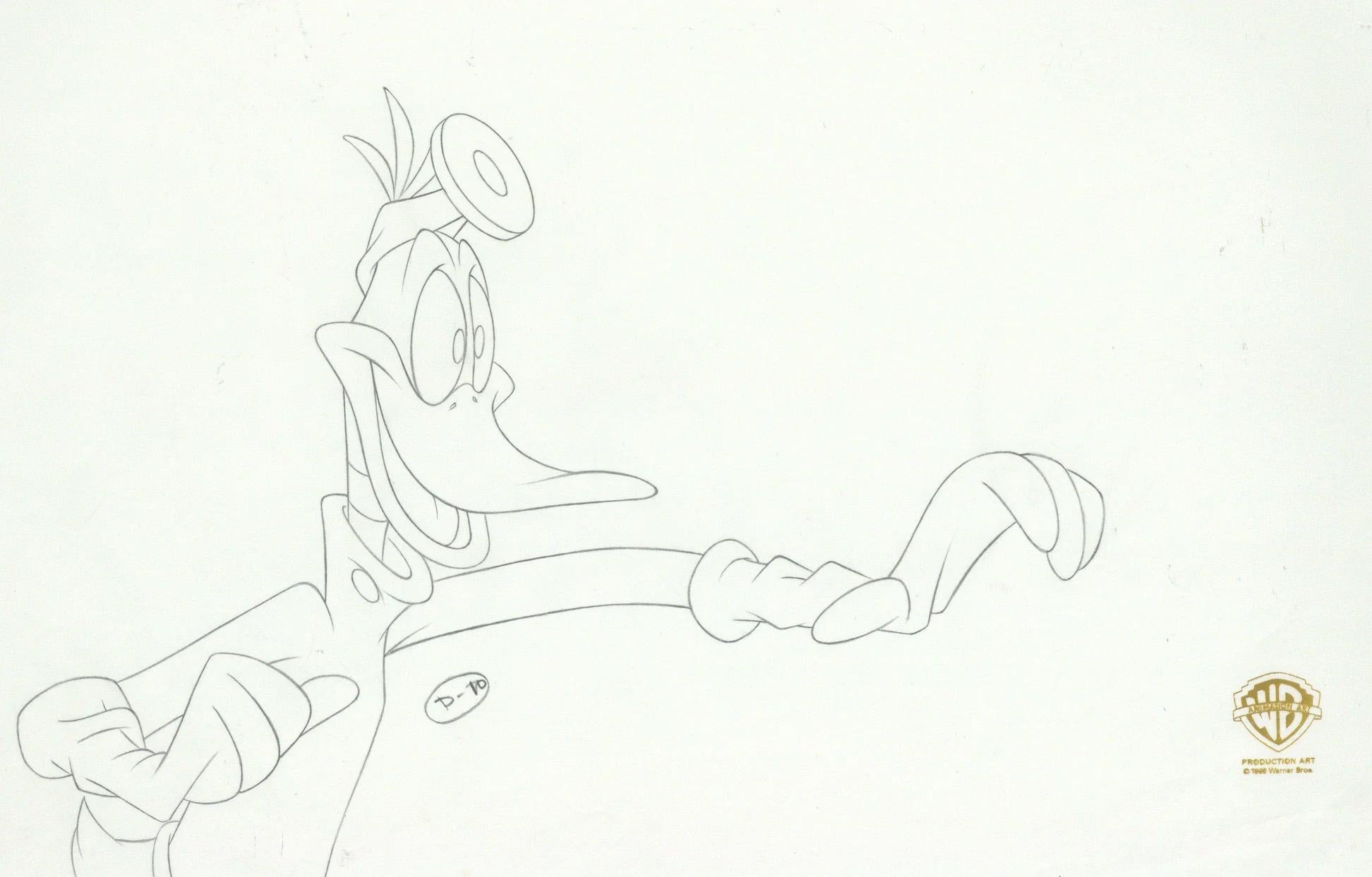 Dessin de production d'origine de Space Jam : Daffy Duck - Art de Looney Tunes Studio Artists