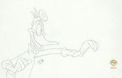 Retro Space Jam Original Production Drawing: Daffy Duck