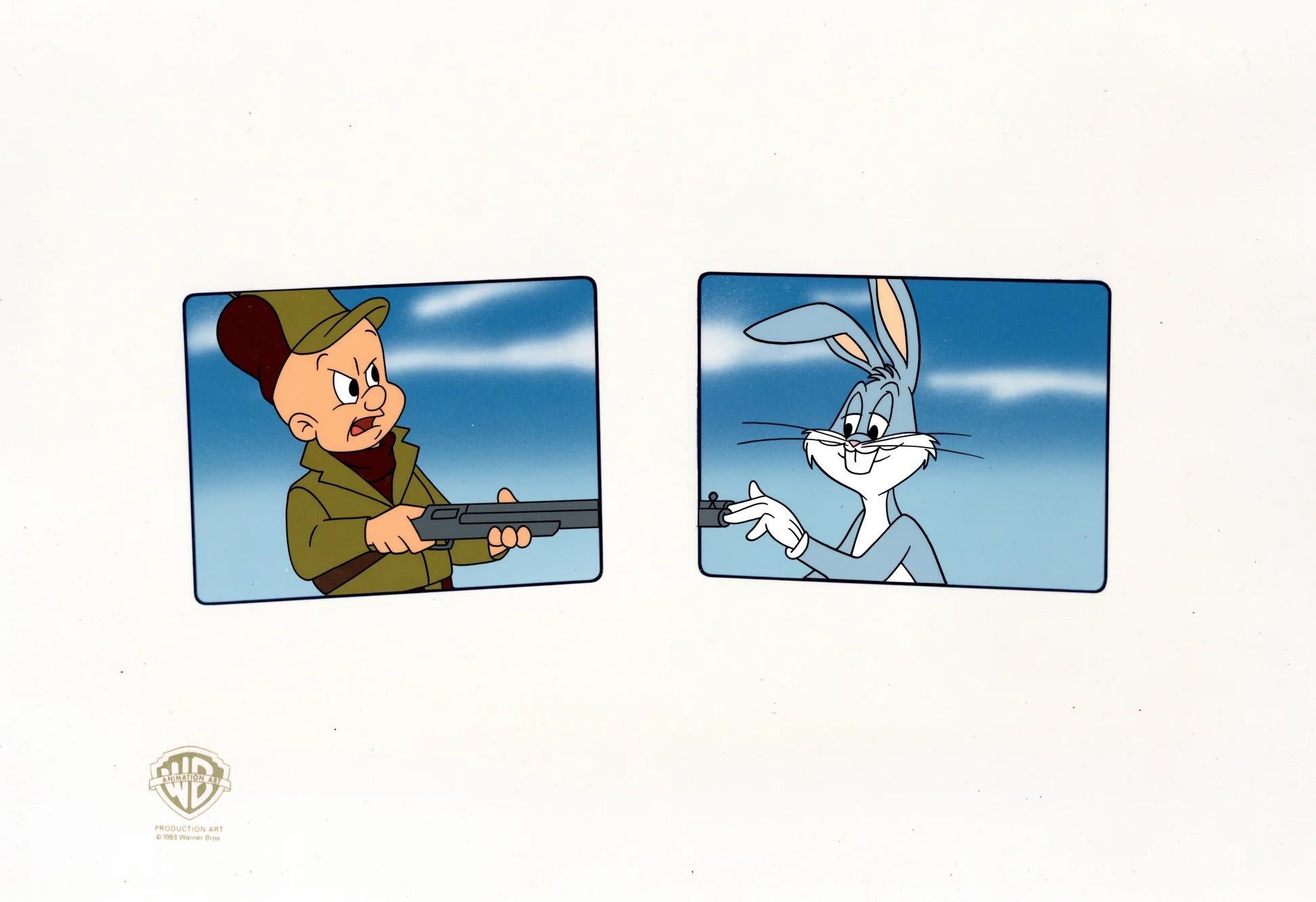 Looney Tunes Original Production Cel: Bugs Bunny and Elmer Fudd - Art by Looney Tunes Studio Artists
