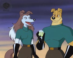 Road Rovers Original Production Cel on Original Background: Hunter and Colleen