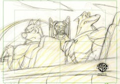 Road Rovers Original Production Layout Drawing: Blitz, Exile, and Muzzle