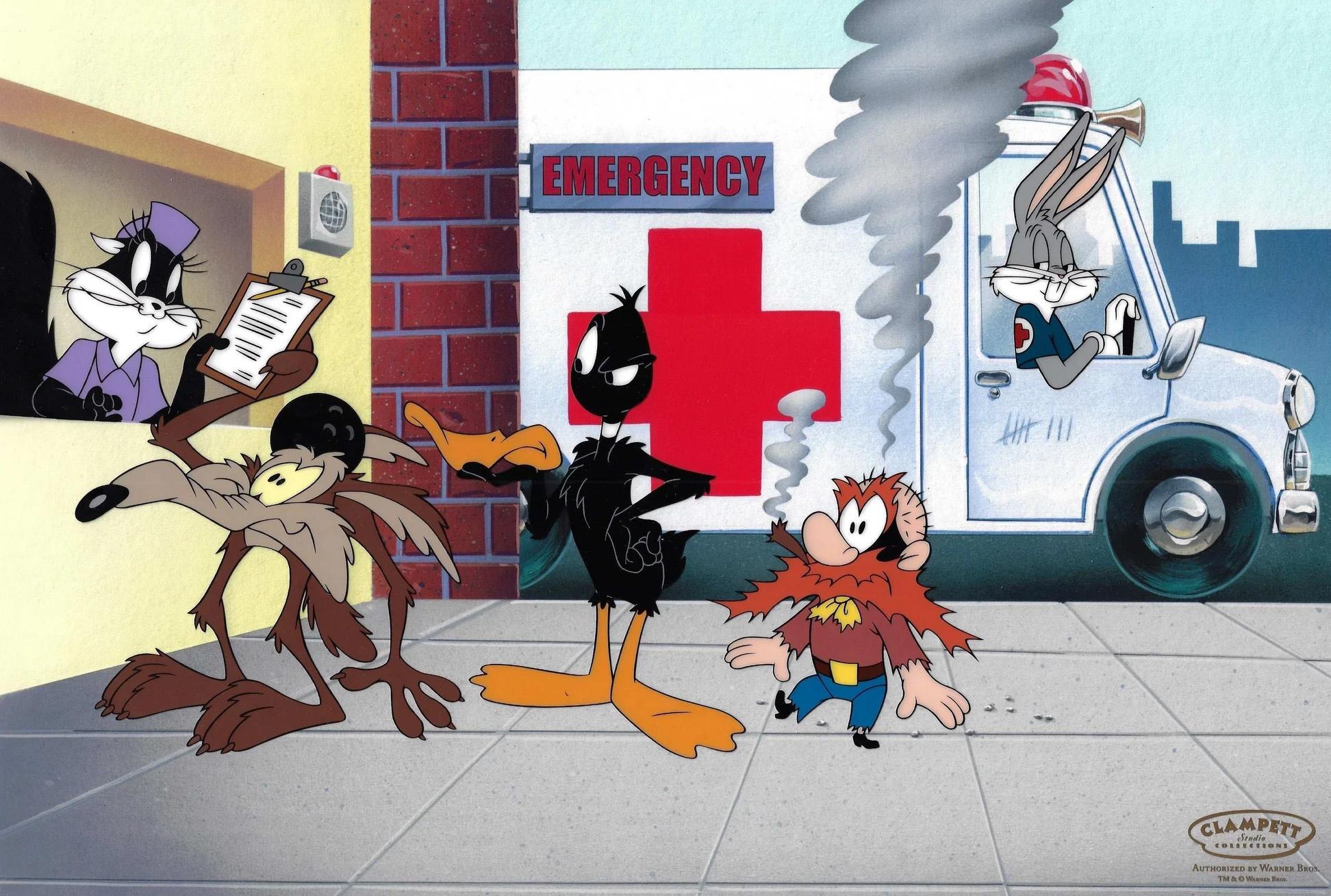Looney Tunes Emergency Limited Edition Cel - Art by Juan Ortiz