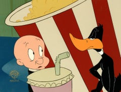 Retro Looney Tunes Original Production Cel: Elmer Fudd and Daffy Duck