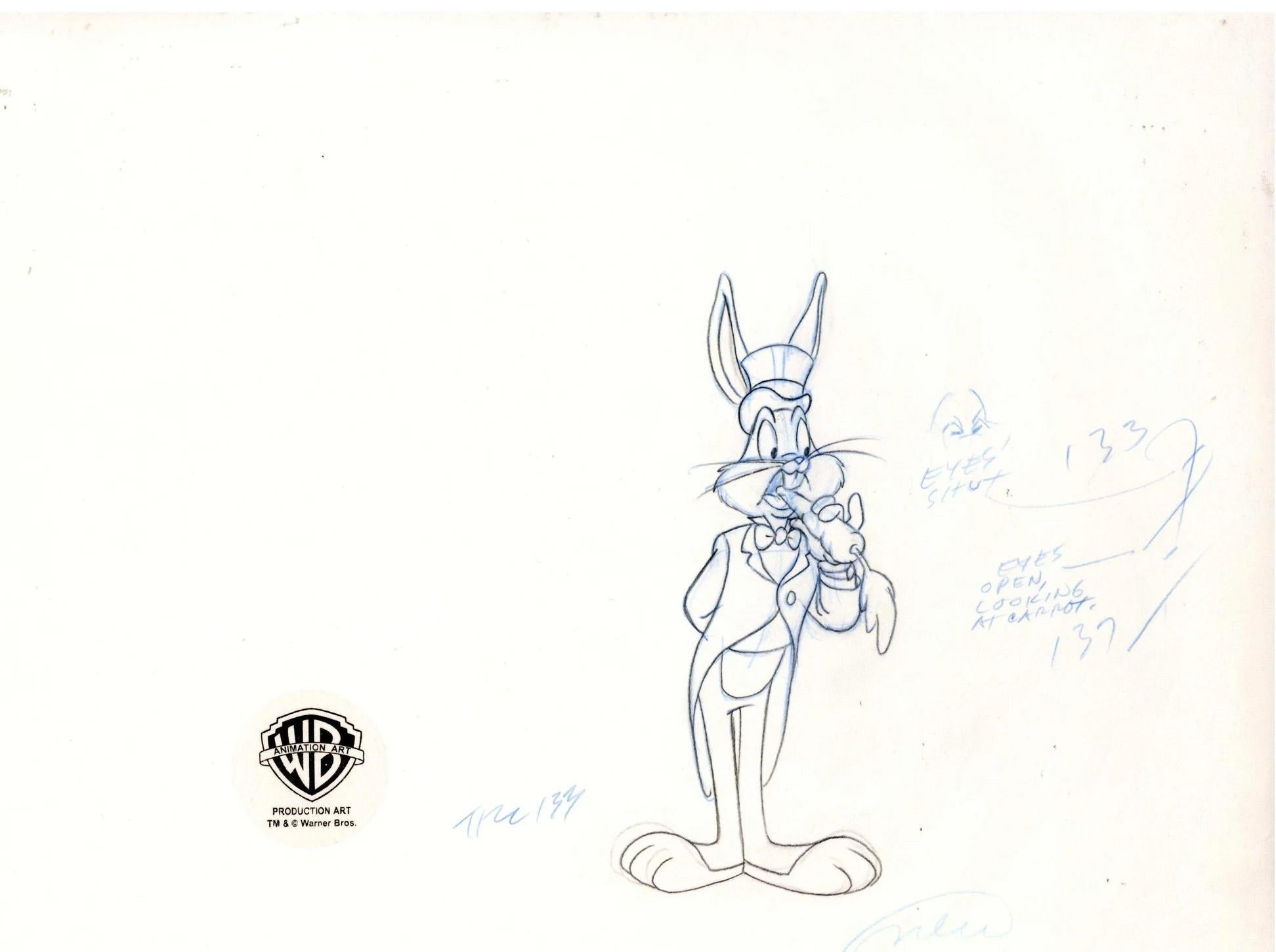 Looney Tunes Original Production Drawing: Bugs Bunny - Art by Warner Bros. Studio Artists