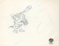 Vintage Looney Tunes Taz-Mania Original Production Drawing: Taz