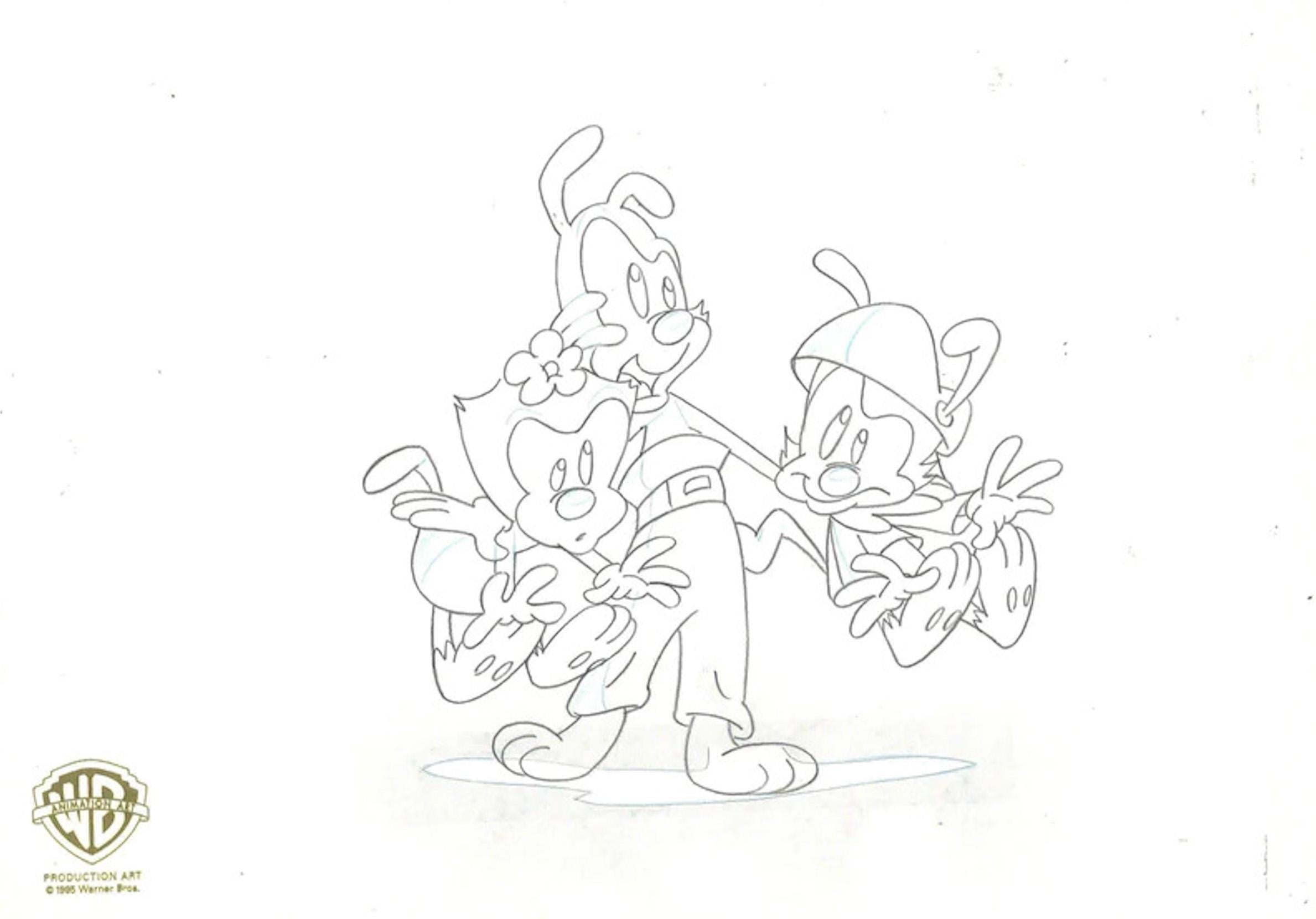 Animaniacs Original Production Drawing: Yakko, Wakko, and Dot - Art by Warner Bros. Studio Artists