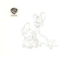 Vintage Pinky And The Brain Original Production Drawing: Pinky And Brain