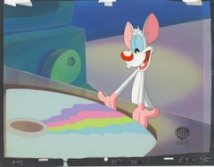 Pinky And The Brain Original Production Cel on Original Background: Brain