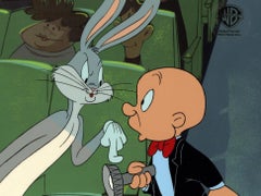 Retro Looney Tunes Original Production Cel: Bugs Bunny and Elmer Fudd