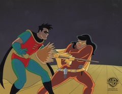 Batman The Animated Series - Production Cel : Robin and Mighty Mom