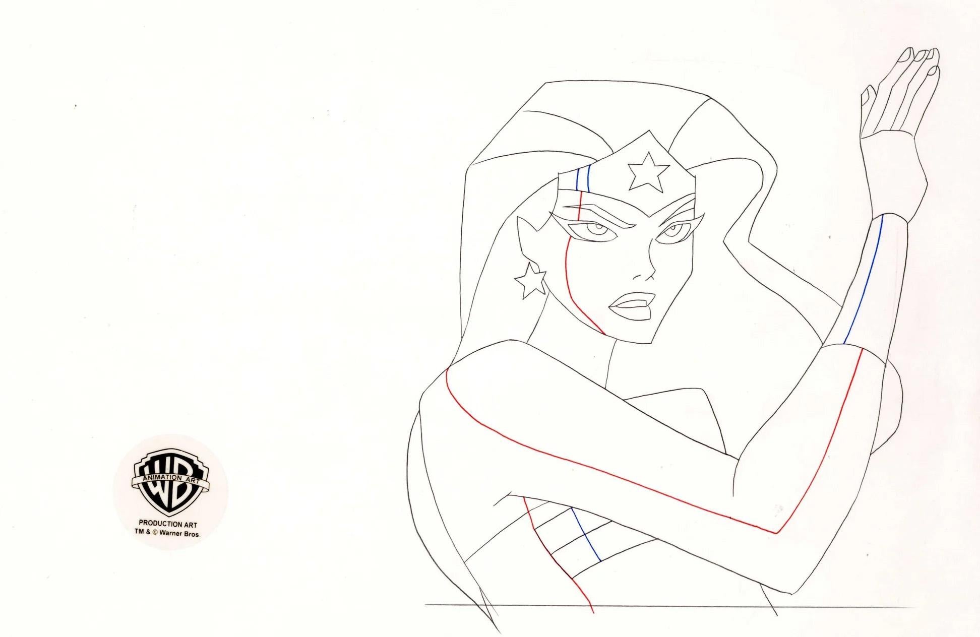 Justice League Original Production Drawing: Wonder Woman - Art by DC Comics Studio Artists