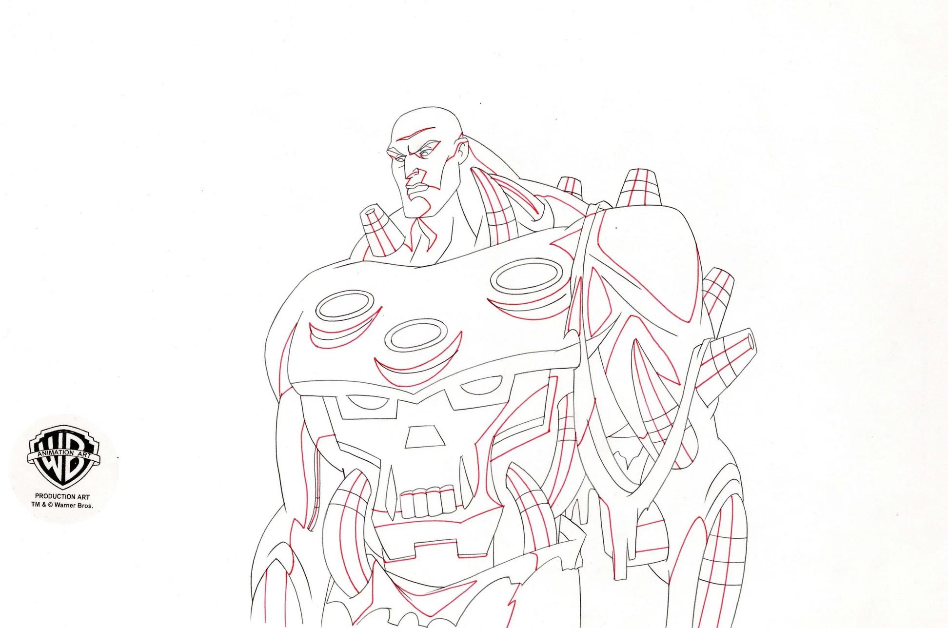 Dessin de production d'origine de la Ligue de justice : Lex Luthor - Art de DC Comics Studio Artists