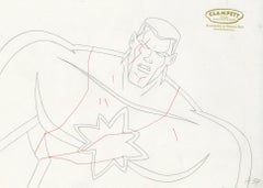 Disegno di produzione originale di Justice League Unlimited: Capitan Atom